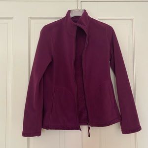 Purple Fleece Zip Up Jacket